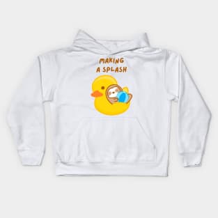 Making A Splash Pool Party Sloth Kids Hoodie